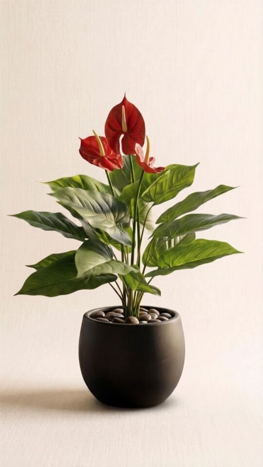 Yapay Anthurium Real Touch x 3 Flowers