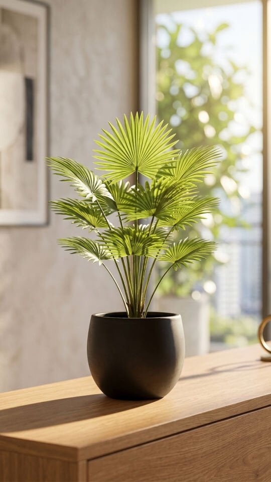 Yapay Fan Palm Bunch Real Touch 48 CM