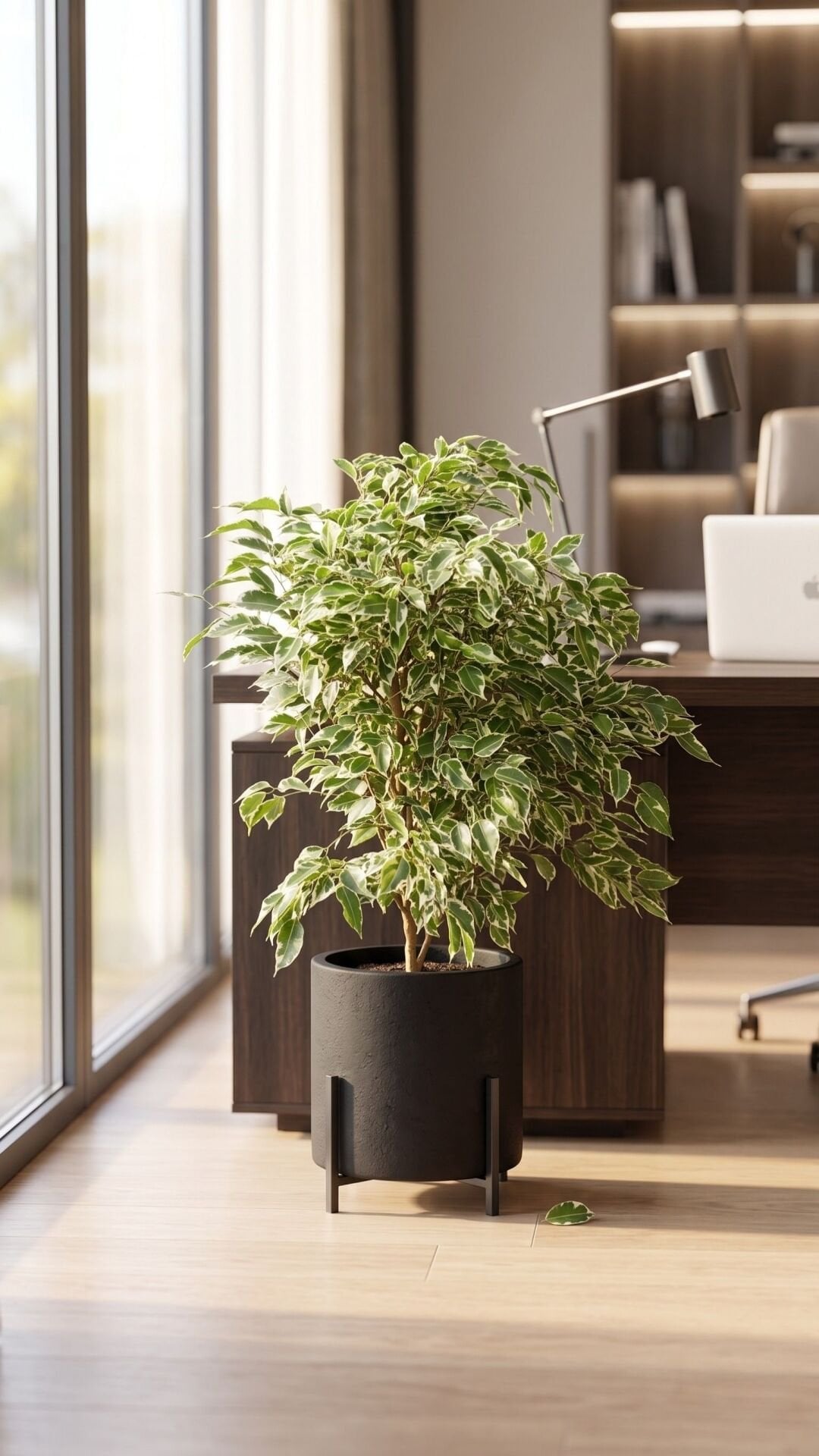 Ficus Benjamin Ağacı Yeşil Alaca 80 Cm