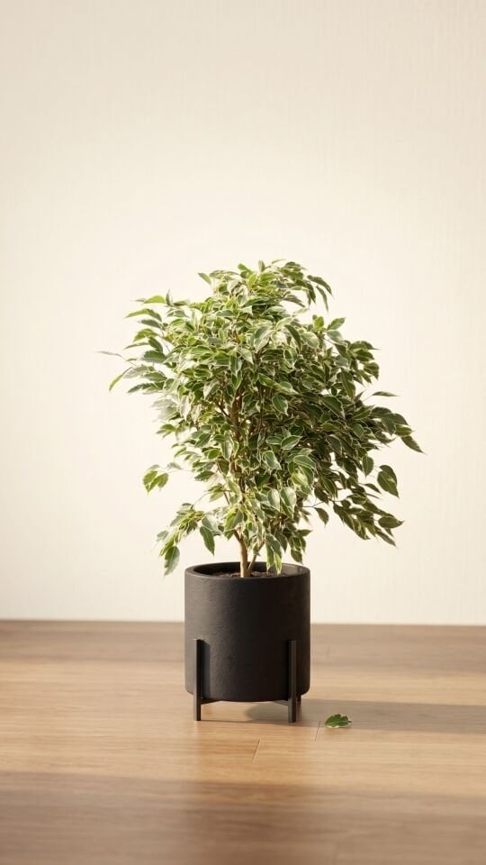 Ficus Benjamin Ağacı Yeşil Alaca 80 Cm